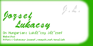 jozsef lukacsy business card